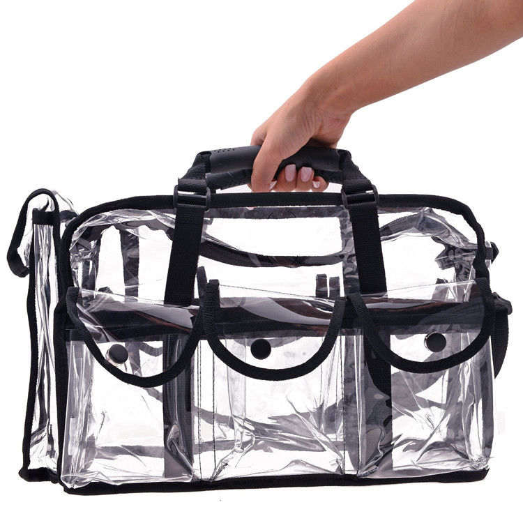2 In 1 Transparent Pvc Bag Large Size PVC Cosmetic Bag With Small Pouches Transparent